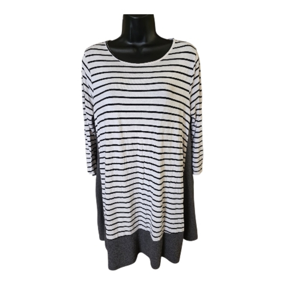 Chic Striped Black and White Mini Dress